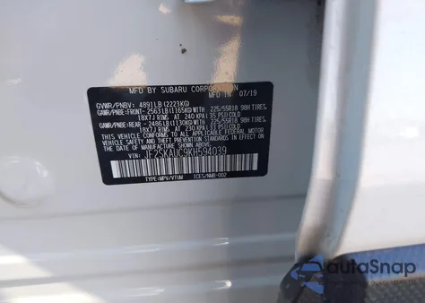 2019 Subaru Forester Limited from USA, damaged, VIN JF2SKAUC9KH594039